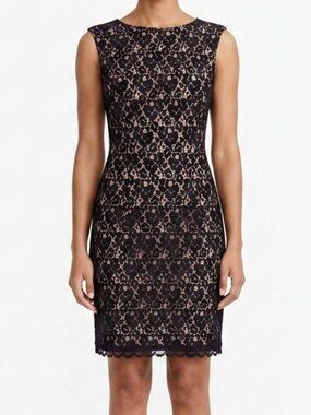 Jacob Black Lace Sheath Cocktail Dress- Sz. Sm